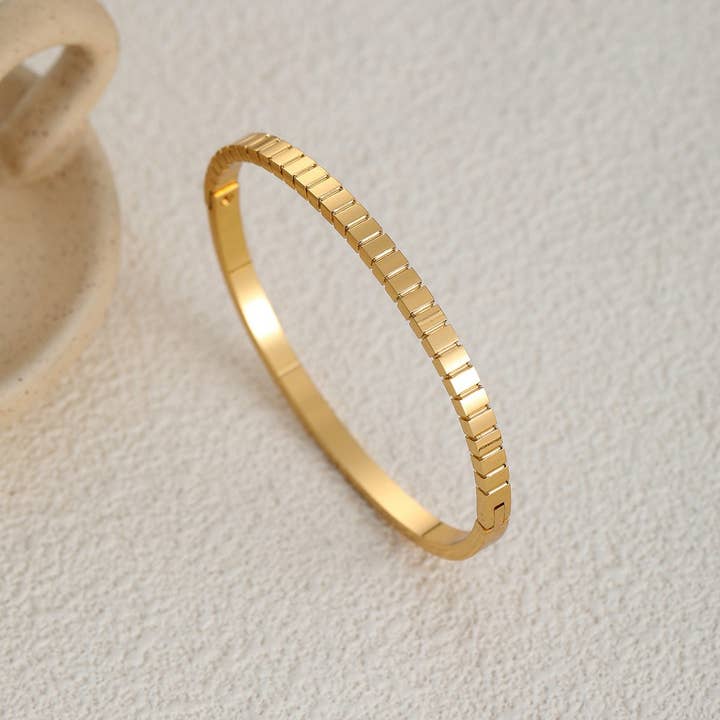 ACCITY - Wholesale Bangle Bracelet - 18K GOLD PLATED DIAMOND BRACELET GOLD RETROSTACKING_CWMM3724