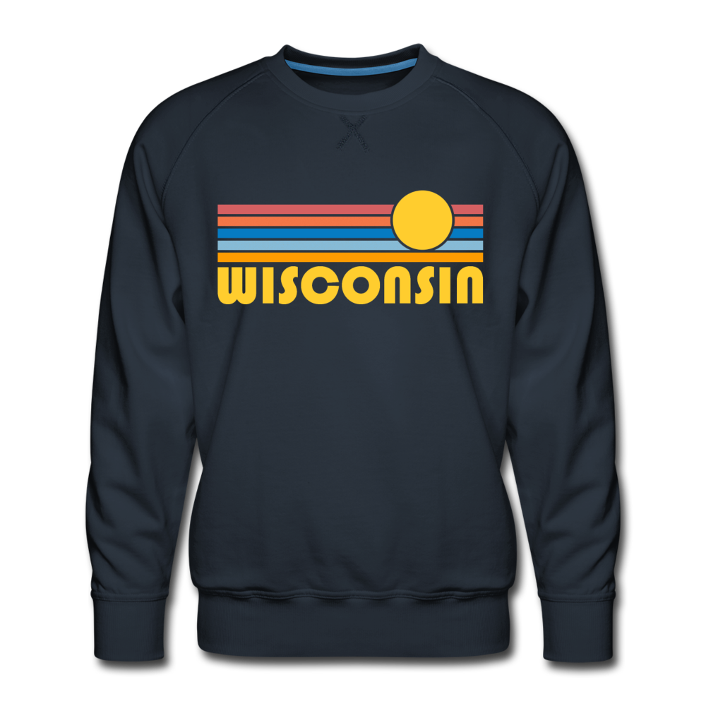 Hey Mountains - Wholesale Graphic Sweatshirt - Unisex - Premium Wisconsin Sweatshirt - Retro Sun3