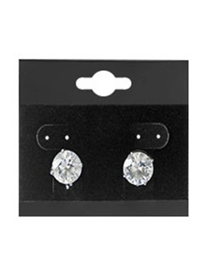 1 ½" Black Square Velour Earring Cards - Pack of 100 for wholesale by Store Supply Warehouse