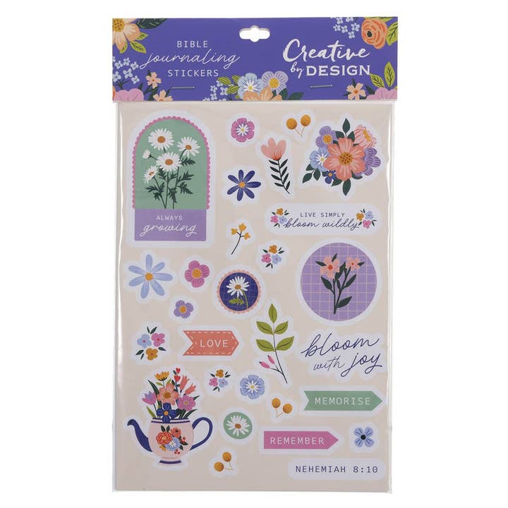 Stickers Bloom Wildly 3 sheets for wholesale by Christian Art Gifts