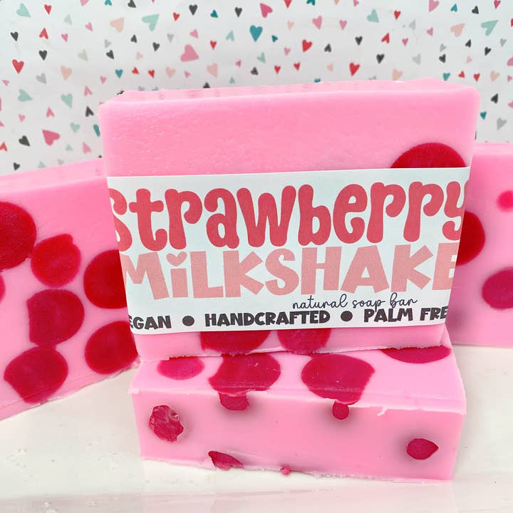 Strawberry Milkshake - Handmade Soap Bar - Spring/Summer for wholesale by The Little Bubble