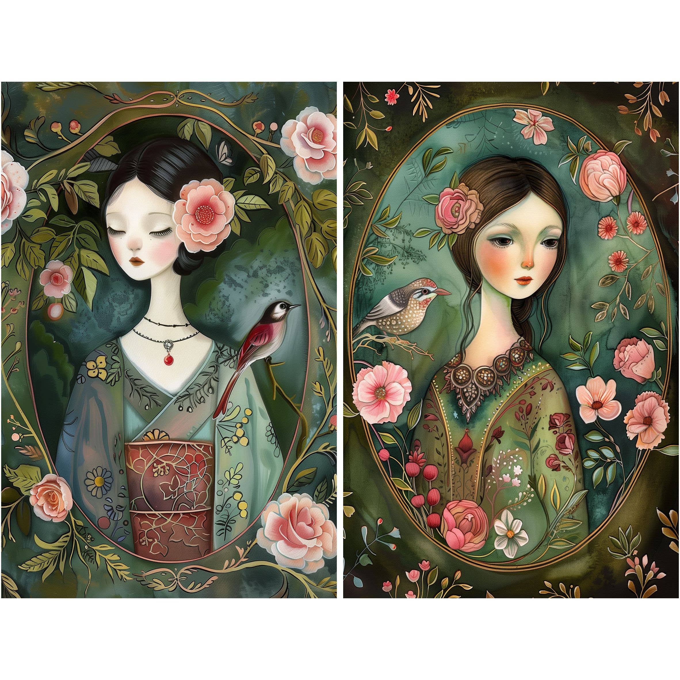 Craft Kreatively - Wholesale Craft Supplies - Ladies Cameo Decoupage Rice Paper - A4 - 6pc – Crafts3