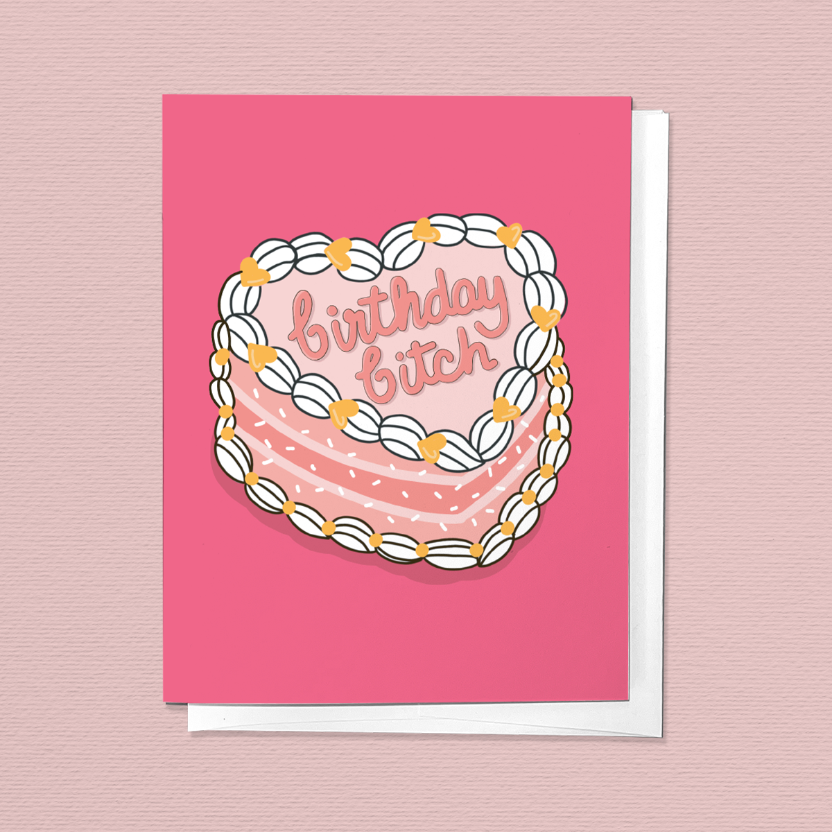 Parcel Island - Wholesale Birthday Card - Birthday Bitch Cake with Icing, Funny Trendy Greeting Card2