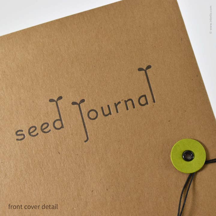Inkello Letterpress - Wholesale Journal/Diary - Brown Kraft Seed Journal with Grow Wheel (#618)2