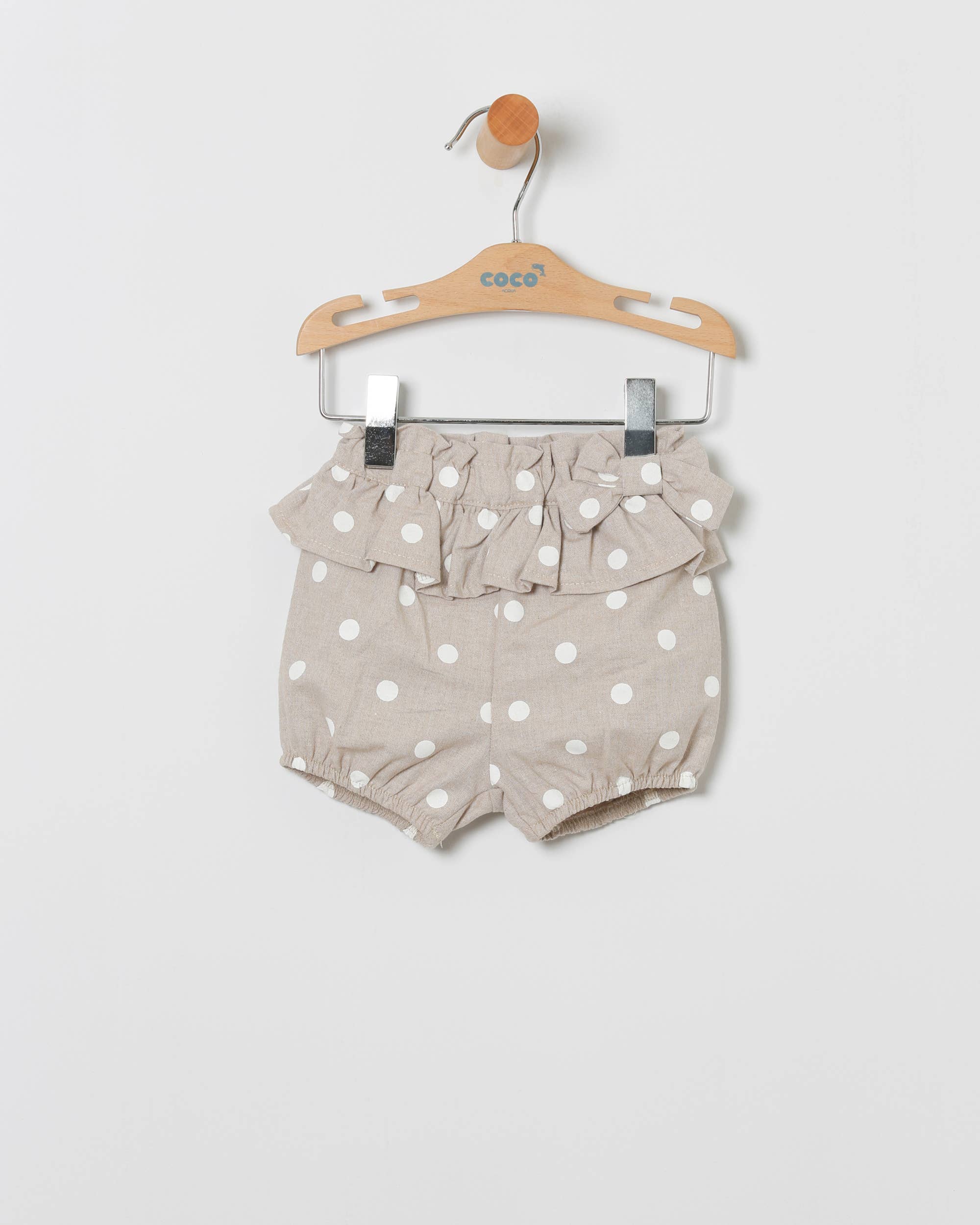 COCO ACQUA - Wholesale Top & Short Set - Kids - Girl's Set White Blouse And Toasted Linen Shorts2