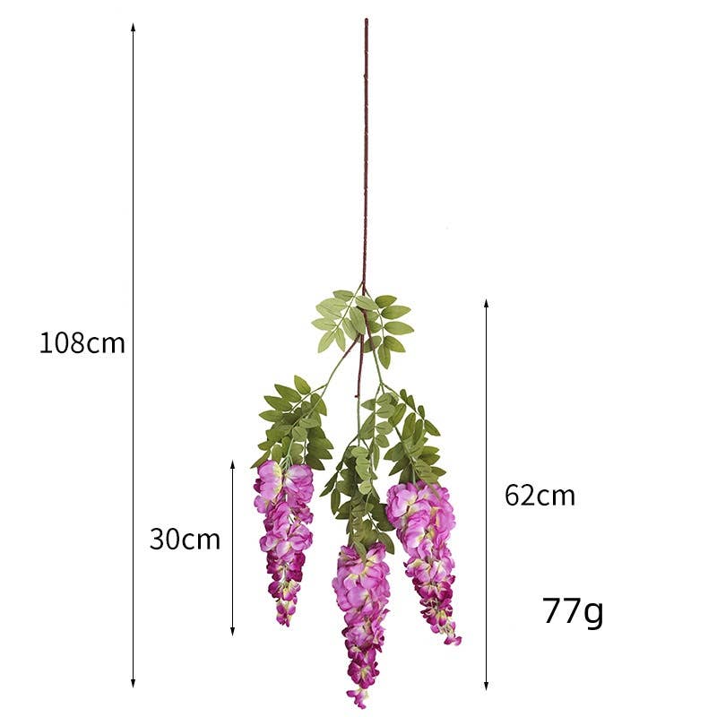 ACNITE(We cover U.S. import duties) - Wholesale Bunting/garland - Artificial Wisteria wedding flower garland home decoration5