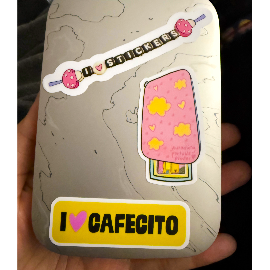 Clari Loves Cafecito - Wholesale Sticker - I Love Stickers Bracelet Kiss-Cut Sticker2