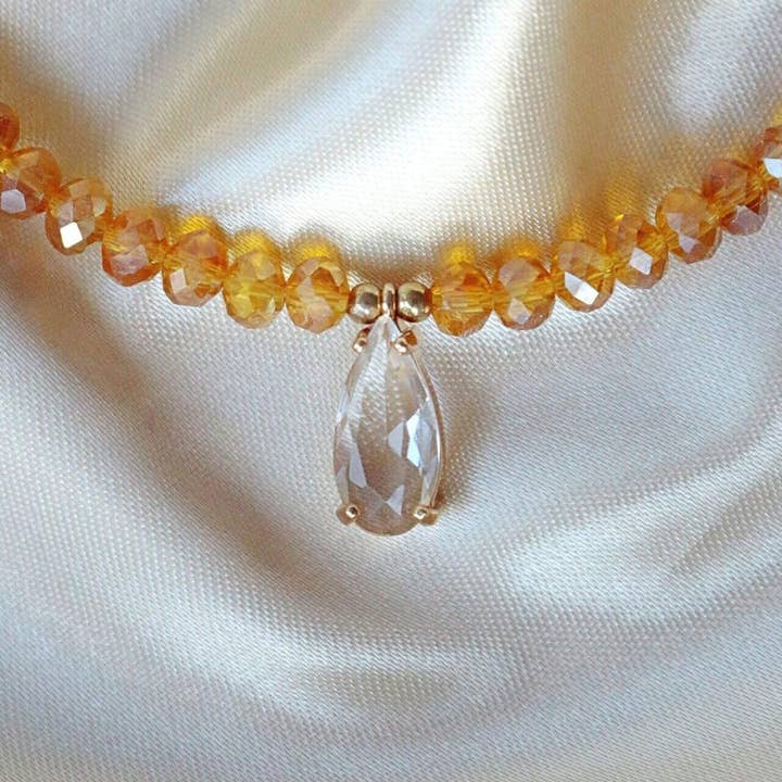 Divine Dulcet - Wholesale Choker/Collar - "Champagne Party" | 18 Karats Austrian Crystals Choker