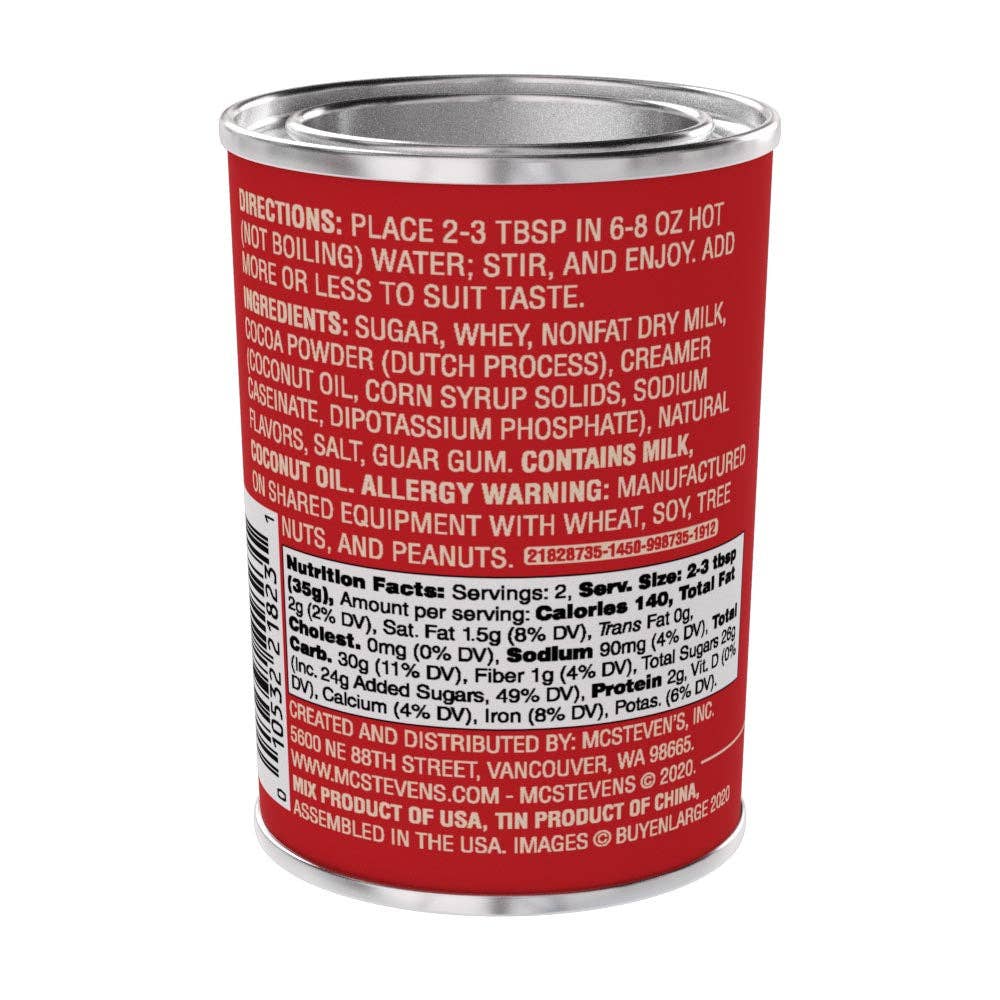 McSteven's - Vente Préparations/kits pour chocolat chaud - Cacao à la menthe poivrée préféré du Père Noël vintage (boîtes de 70g)1