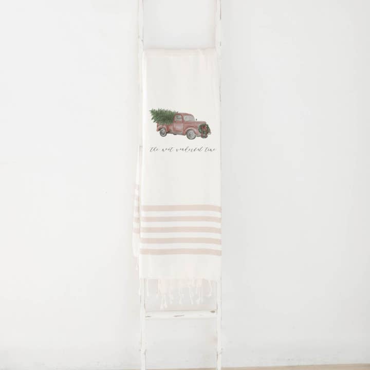 The Most Wonderful Time Watercolor Throw Blanket for wholesale by DWELL Home Shoppe