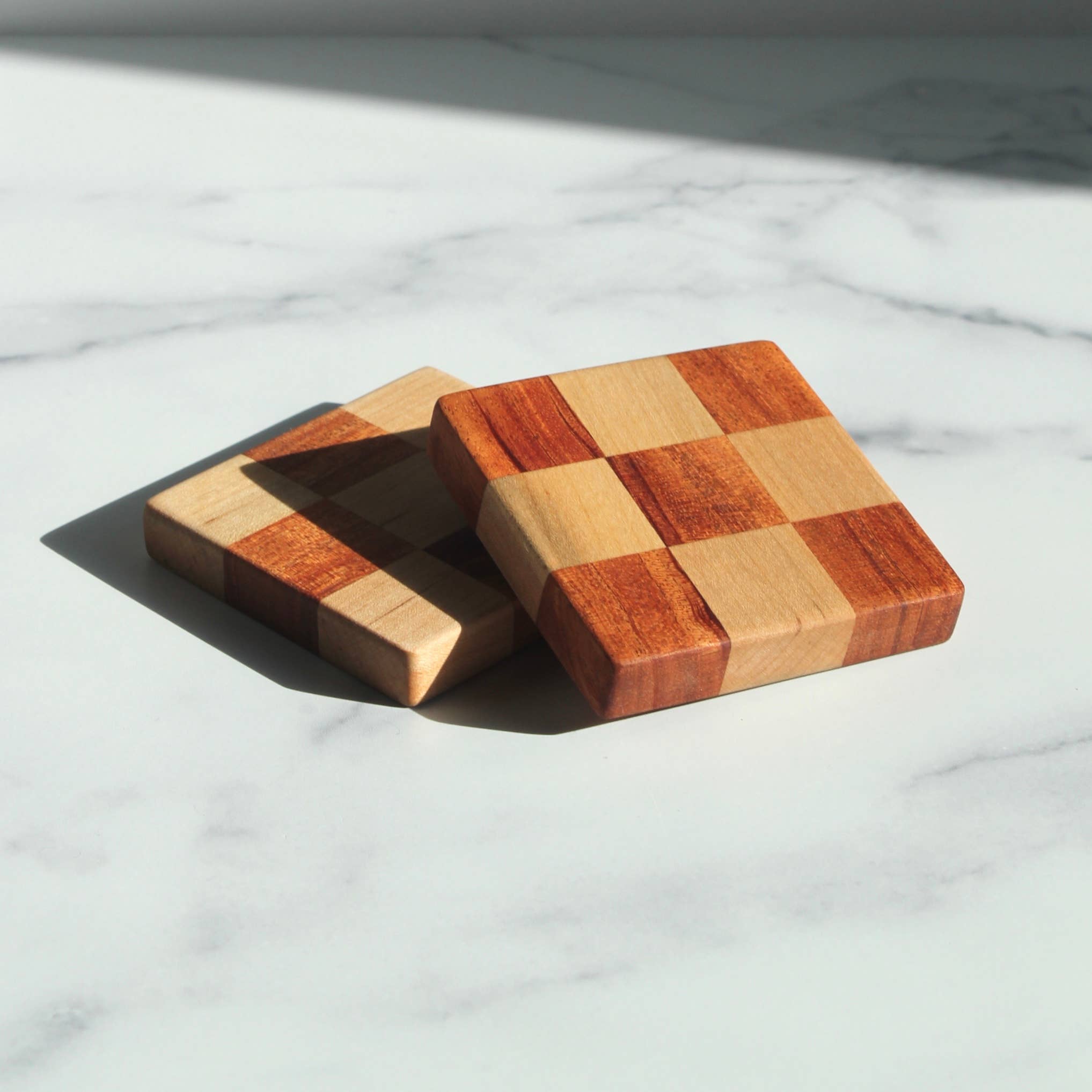 Honeywood - Wholesale Coasters - Chelsea Handcrafted Jumbo Wood Coaster Set0