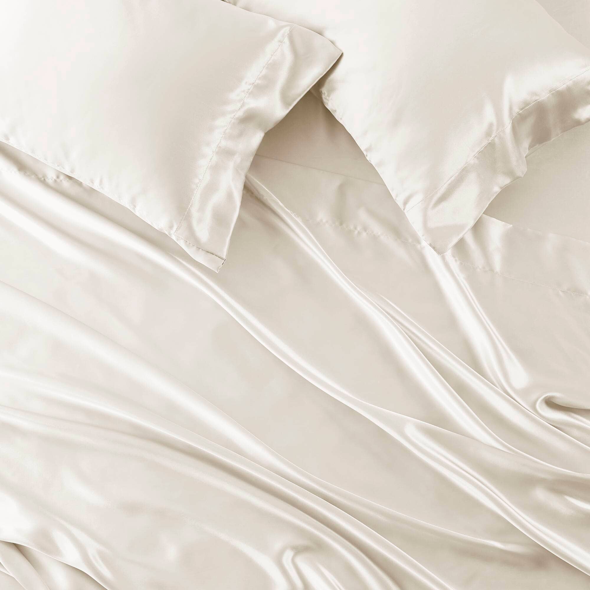 Olliix - Wholesale Sheet Set - Luxury Satin 6-Piece Sheet Set, Ivory9