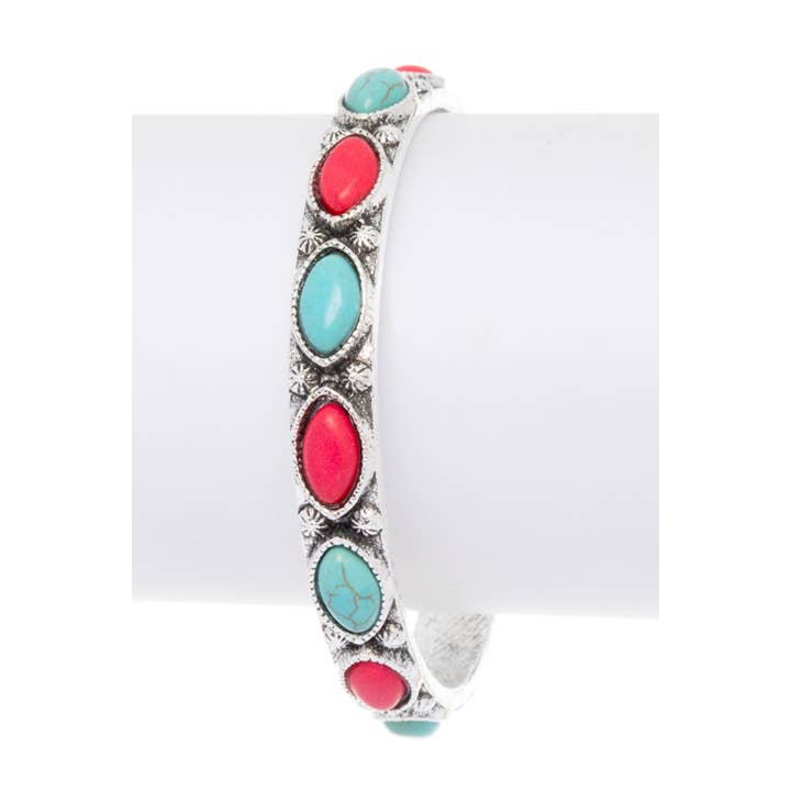 Stenen Bestrating Westerse Manchetkraal Armband voor wholesale door LA Jewelry Plaza