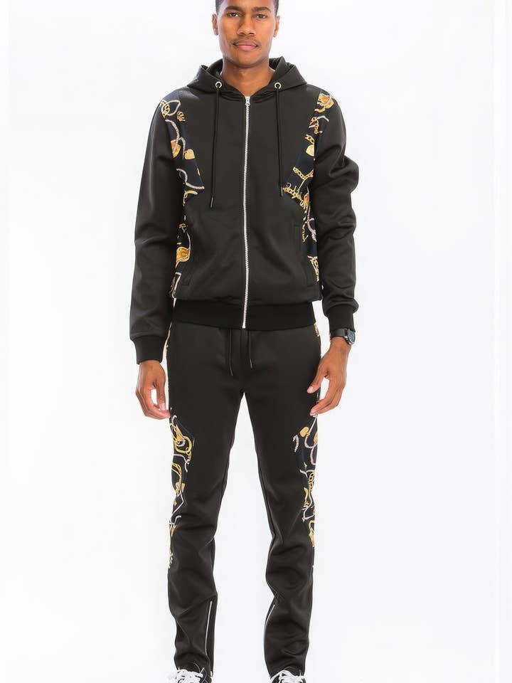 Printed Poly Span Track Set for wholesale by Fashion Quality Boutik