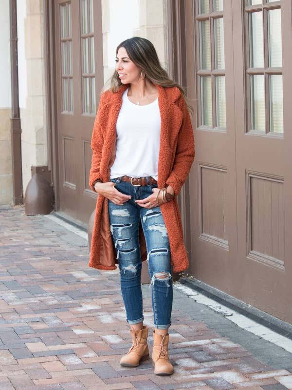 Long Sherpa Coat for wholesale by Hipster Row