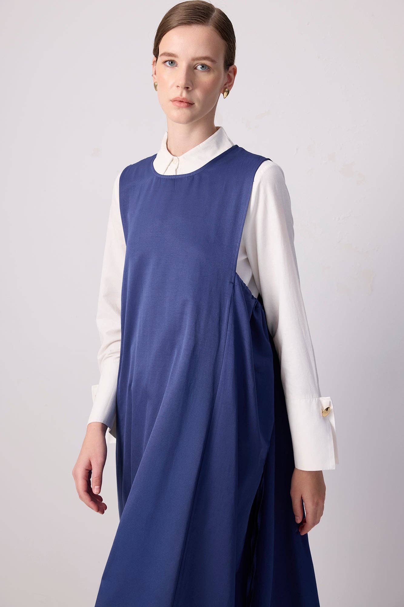 Blu Navy ABITO AMPIO ARRICCIATO in vendita all'ingrosso su Faire1