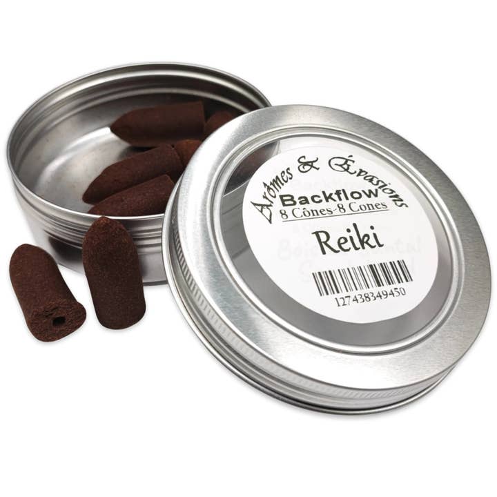 Incense -Backflow Cones -Reiki -8 Cones for wholesale by Arômes & Évasions