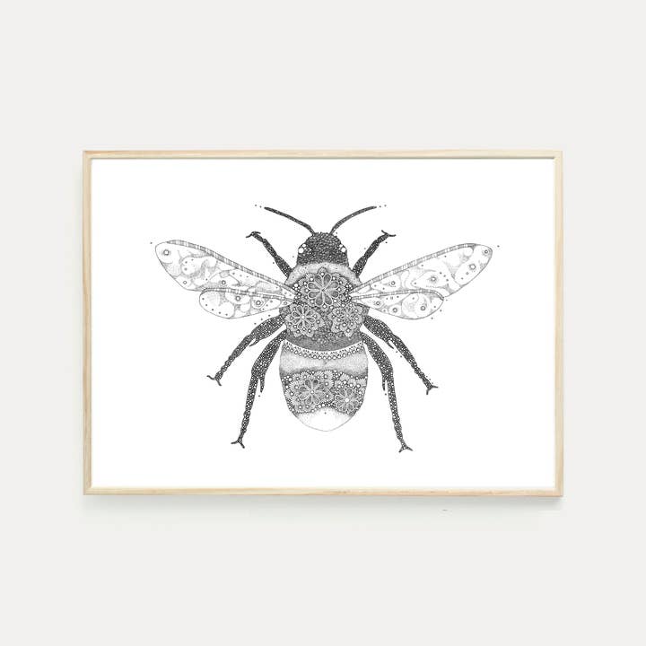 Humlan Bartholomew - A3 eller A4 Skriv ut för wholesale av Little Dot Creations