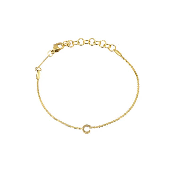 Brenda Grands Jewelry - Wholesale Charm/Dangle Bracelet - Waterproof Dainty Gold Initial Bracelet4