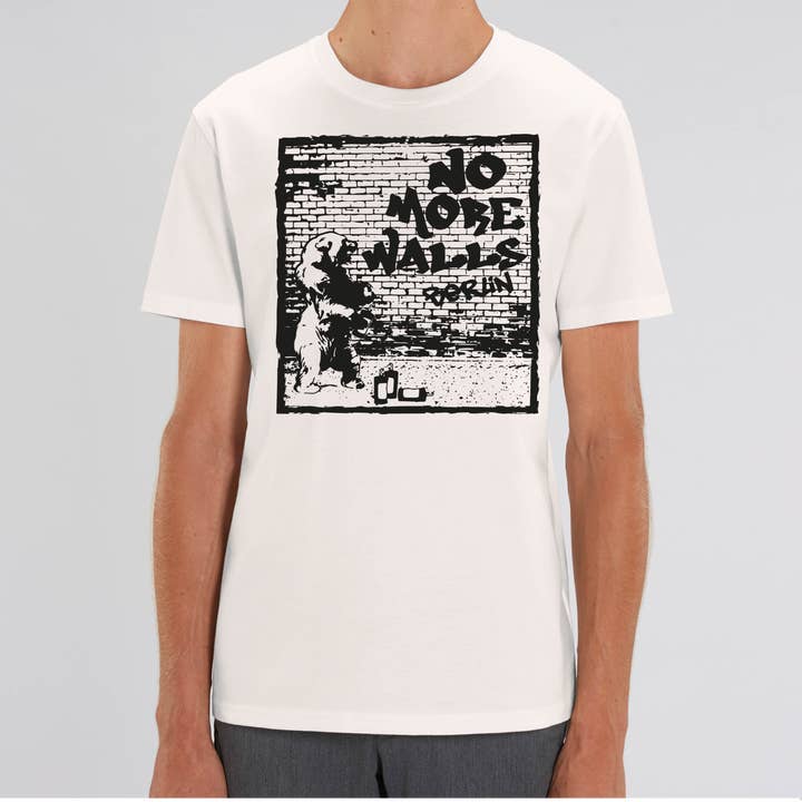 No More Walls Unisex-T-Shirt für den Großhandel von Meeplings | Handmade in Berlin