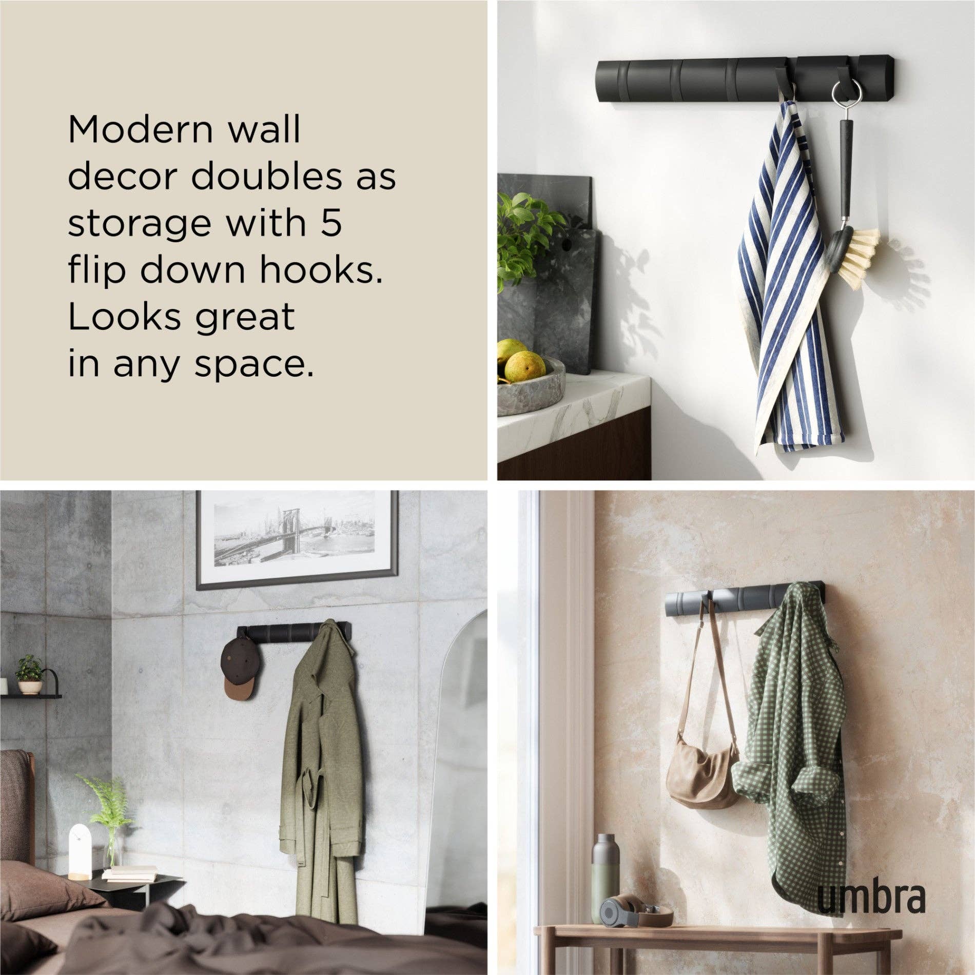 Umbra - Wholesale Wall Hook - Flip 5 Wall Mounted Hook44