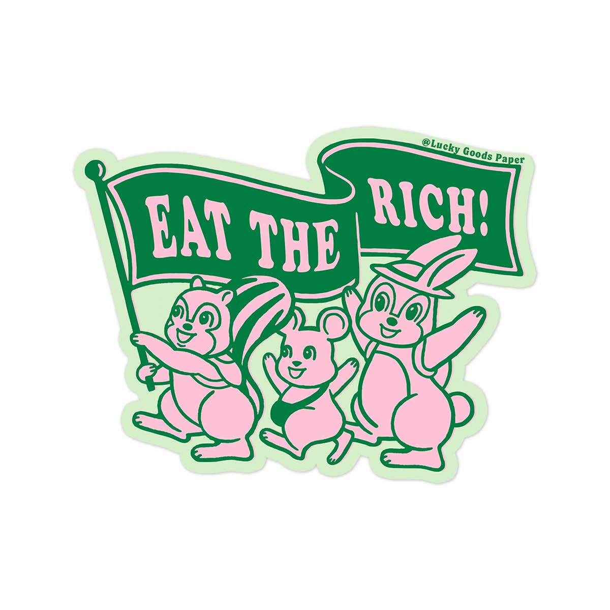 Lucky Goods Paper - Wholesale Phone & Laptop Stickers - Eat the Rich – Matte Vinyl Sticker2