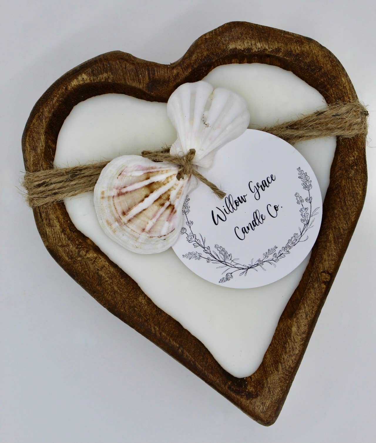 Willow Grace Candle Co - Wholesale Jar/Filled Candle - Small Heart Dough Candle1
