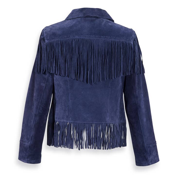 Blue Clemens Suede Jacket for wholesale on Faire5