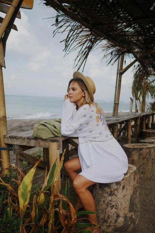 Isla Sol - Venta al por mayor Vestido - Mujer - Vestido de sol - Bird of Paradise - Blanco5