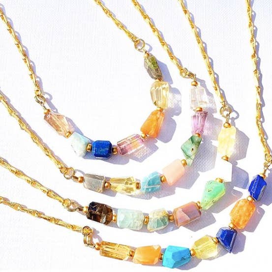 Crystal Halsband - Rainbow Crystal Halsband pärla sten smycken för wholesale av Etymology Jewelry