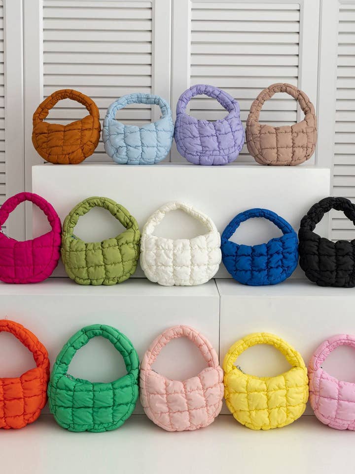 Solid Color Cloud Bag Cute Mini Handbag DP6845 for wholesale by Dipped Shop