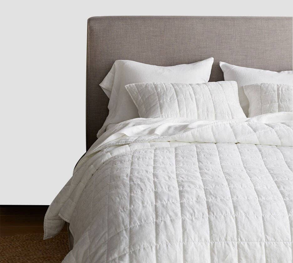 The Tangerine Store - Wholesale Bedding Set - Box stitch - Linen Cotton Quilt Sets35