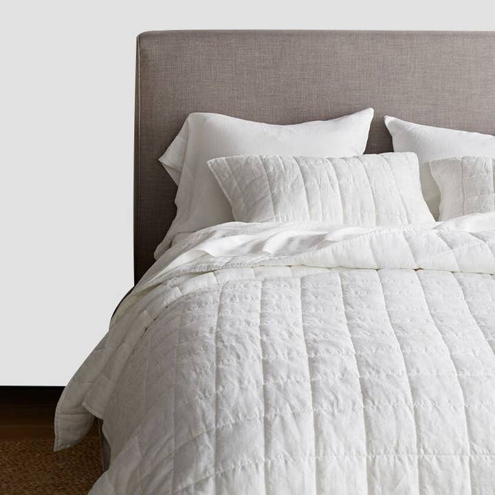 The Tangerine Store – Großhandel Bettwäsche-Set – Kastenstich - Leinen-Baumwoll-Steppsets35