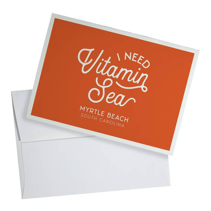 Tarjeta de notas 103236 Myrtle Beach, Carolina del Sur: Necesito vitamina A para venta al por mayor de Lantern Press