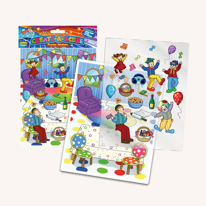 Autocollants « Create-A-Scene » de Pourim pour la vente par Ner Mitzvah