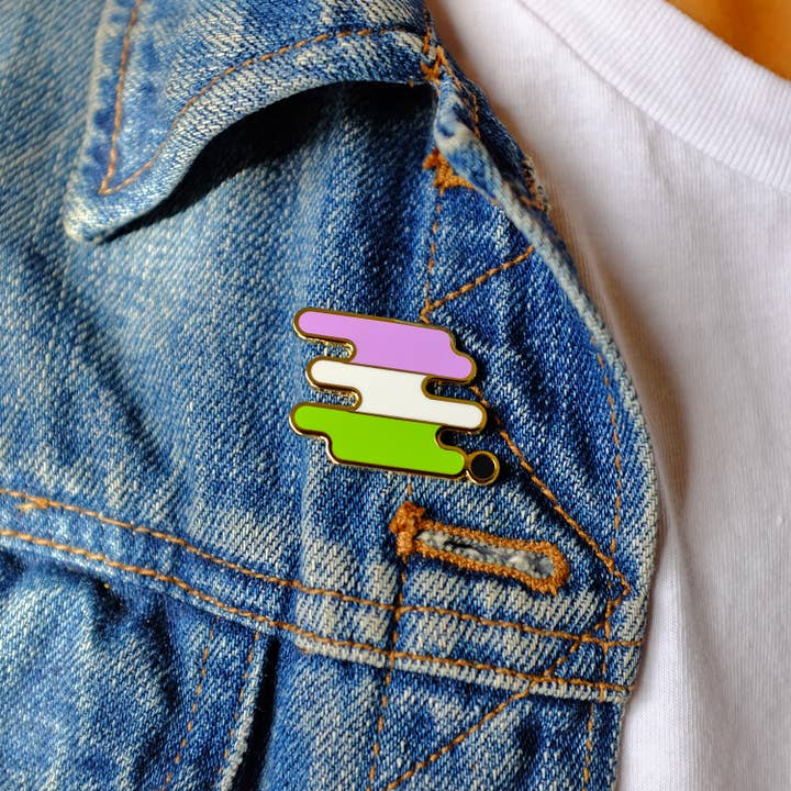 Broche de fierté Genderqueer pour la vente par Bianca's Design Shop