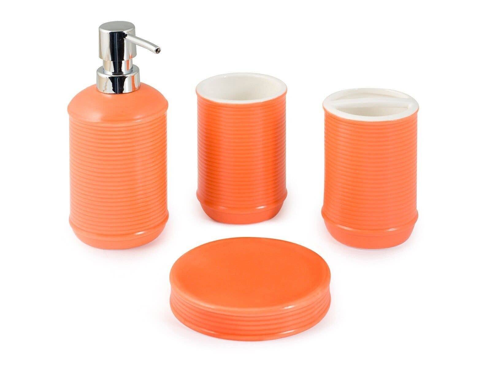H&H - Wholesale Bathroom Accessory Set - 4-Piece Bathroom Set: Soap Dispenser, Soap Dish, Tumbler2