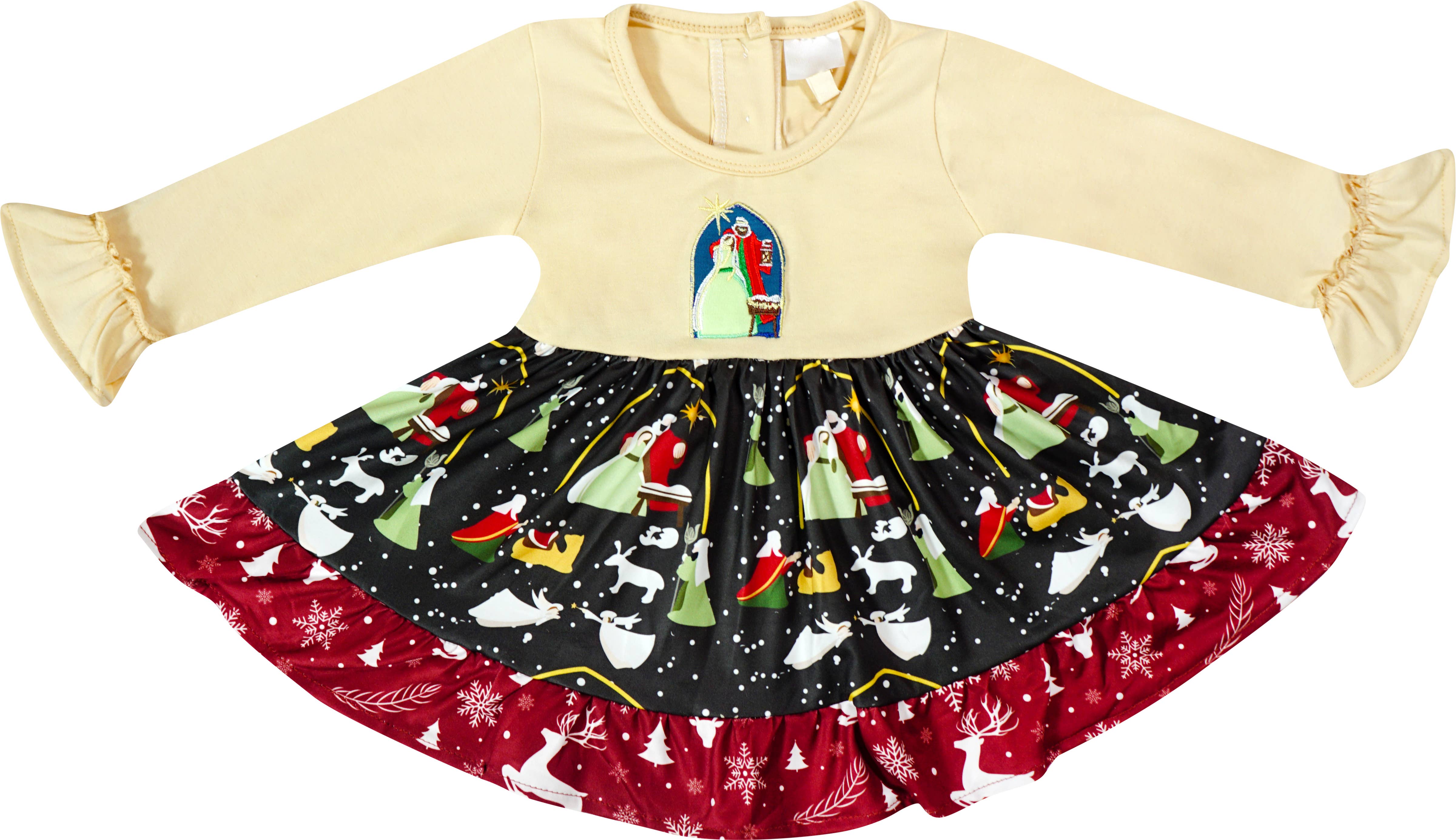 Angeline Kids – wholesale Top & trouser set – Kids – Girls Christmas Nativity Jesus Angels Ruffle Top & Pants Set2