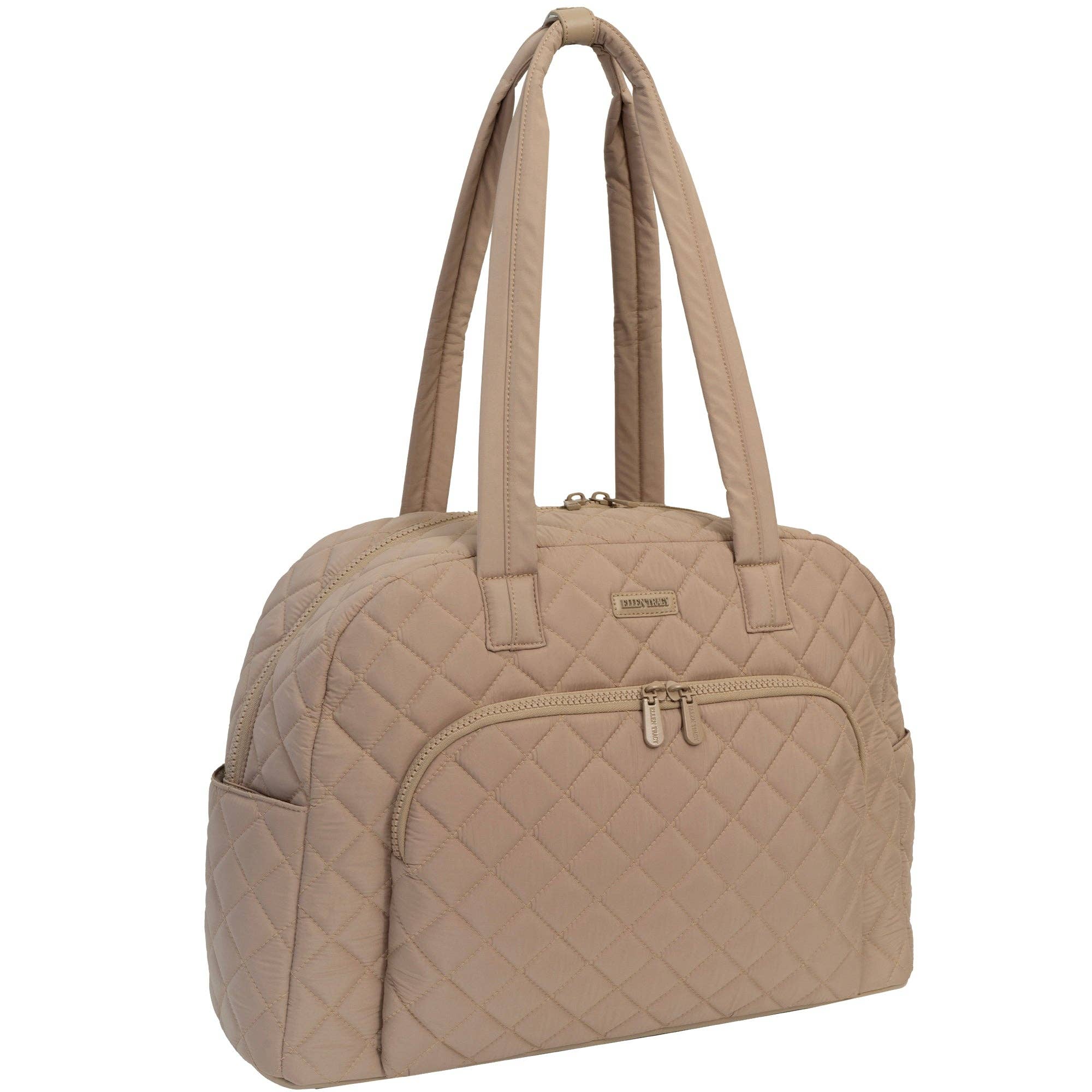 Magid - Wholesale Weekender Bag - Women's - Ellen Tracy 20 Inch Diamond Nylon Quilted Travel Duffel10