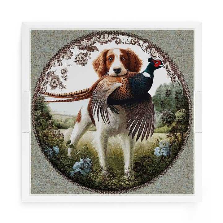 Bandeja Decorativa Cuadrada de Acrílico con Perro de Caza del Bosque para venta al por mayor de Nicolette Mayer Collection