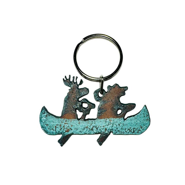 Whimsies - Wholesale Keychain - Unisex - Moose keychain bear key ring canoe keychain souvenirs lodge