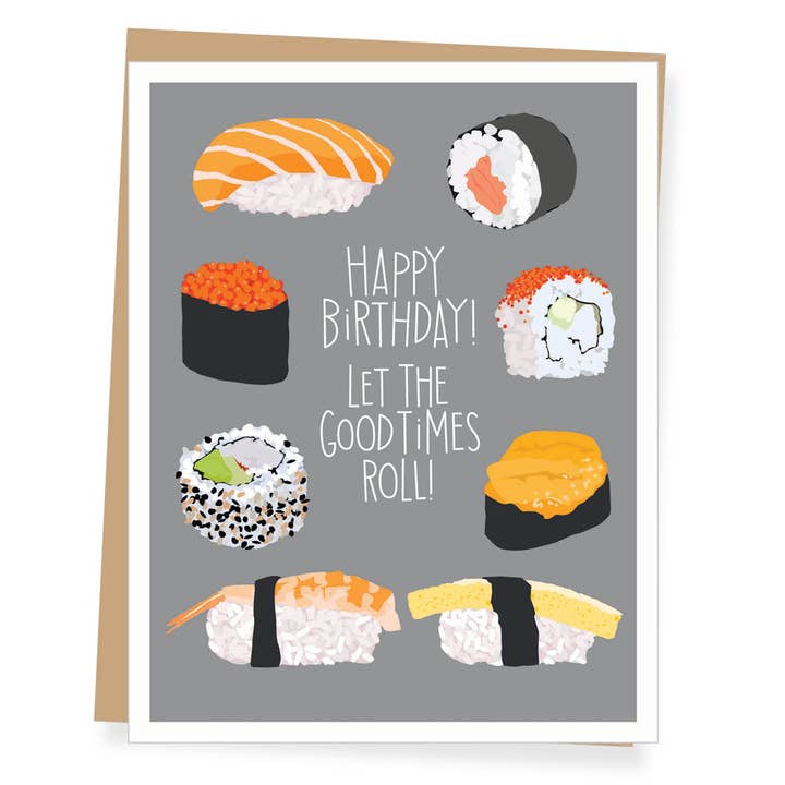 Apartment 2 Cards - Wholesale Birthday Card - Sushi Birthday Card