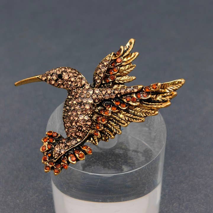 Mio Queena - Wholesale Brooch - Multi-color Rhinestone Hummingbird Brooch3