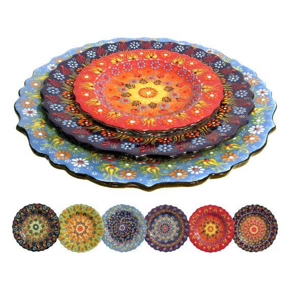 Dantel Design Ceramic Plate - 18 cm round for wholesale by Access by Mediterranean Concepts