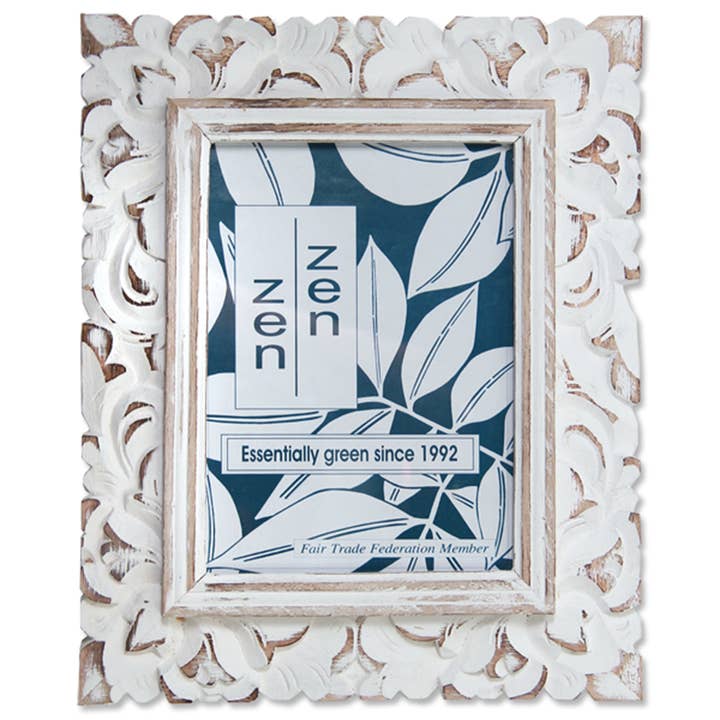 Marco de fotos de madera | Encalado tallado para venta al por mayor de Balizen Direct from Bali