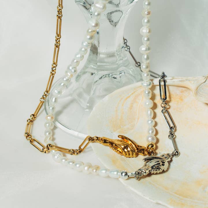 Clutching Pearls Necklace for wholesale by The Park After Dark