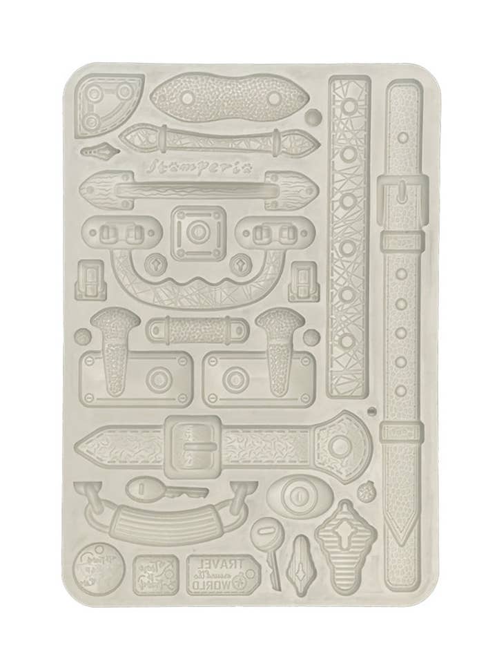 Stamperia Silicon Mould A5 - Art of Travelling Belts and Handles for wholesale by Ninnys Napkins