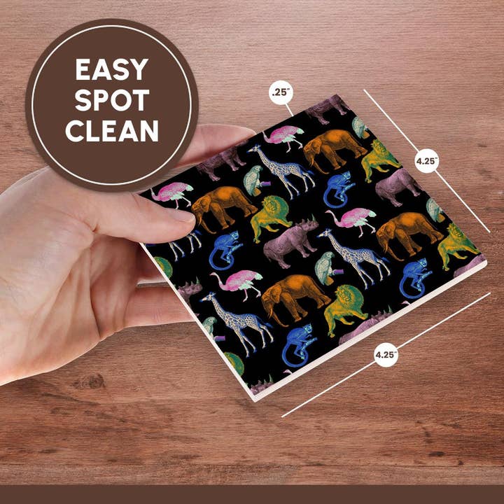 3dRose - Wholesale Coasters - 3dRose, Colorful Wild Animals Pattern, Coaster6