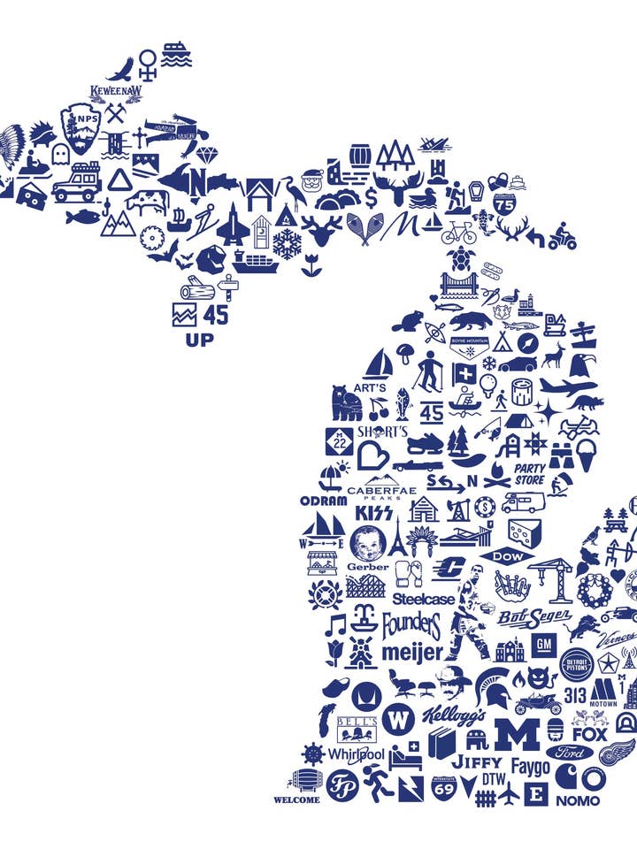 Icon Series: State of Michigan for wholesale by NOMO Design