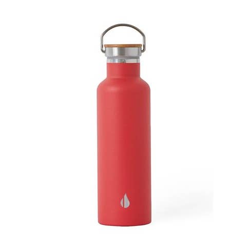 Bottle - 25oz Classic Bamboo Red Stainless Steel for wholesale by Elemental